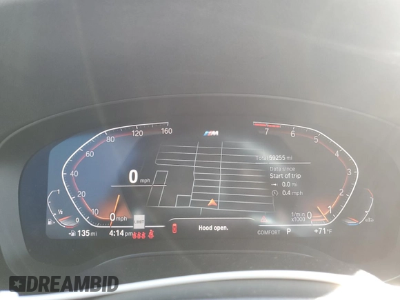 2021 BMW 5 Series 540i with VIN WBA53BJ03MCF79416, listed as a Copart auction lot 54377595 with 59,255 mi miles and Salvage title. Bid and sale history available at DreamBid. Image 9.