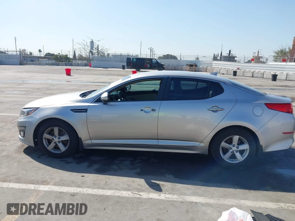 2014 Kia Optima LX with VIN KNAGM4A72E5449984, listed as a IAAI auction lot 41856778 with 1 mi miles. Bid and sale history available at carsss.com. Image 13.
