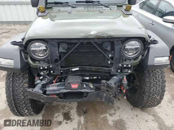 2021 Jeep Wrangler Unlimited Willys with VIN 1C4HJXDG2MW563201, listed as a Copart auction lot 50156305 with 33,372 mi miles and Salvage title. Bid and sale history available at DreamBid. Image 12.