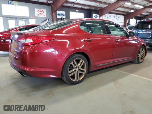 2013 Kia Optima SX with VIN 5XXGR4A65DG121755, listed as a Copart auction lot 63550165 with 231,156 mi miles and Clean title. Bid and sale history available at DreamBid. Image 3.