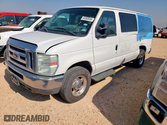 2010 Ford Econoline Cargo with VIN 1FBNE3BS7ADA50934, listed as a Copart auction lot 44568935 with 44,449 mi miles and Salvage title. Bid and sale history available at DreamBid. Image 1.