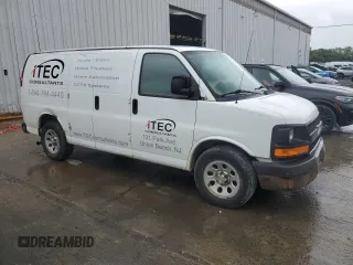 2013 Chevrolet Express Cargo z VIN 1GCSGAFX1D1133445, wystawiony jako Copart lot #56879675 z przebiegiem 201 501 mil mil oraz Tytuł czysty. Historia ofert i sprzedaży dostępna na DreamBid. Obrazek 4.