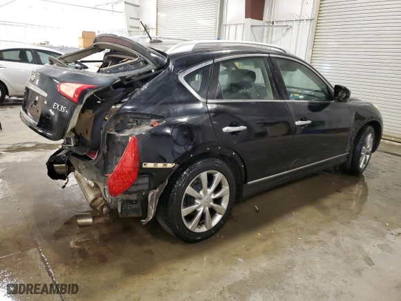2011 Infiniti EX35 Journey with VIN JN1AJ0HR4BM850538, listed as a Copart auction lot 45575605 with 142,366 mi miles and Salvage Title. Bid and sale history available at carsss.com. Image 3.