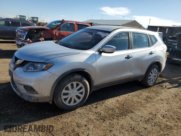 2016 Nissan Rogue SV with VIN KNMAT2MV4GP701543, listed as a Copart auction lot 52184365 with 159,065 mi miles and Salvage Title. Bid and sale history available at carsss.com. Image 1.