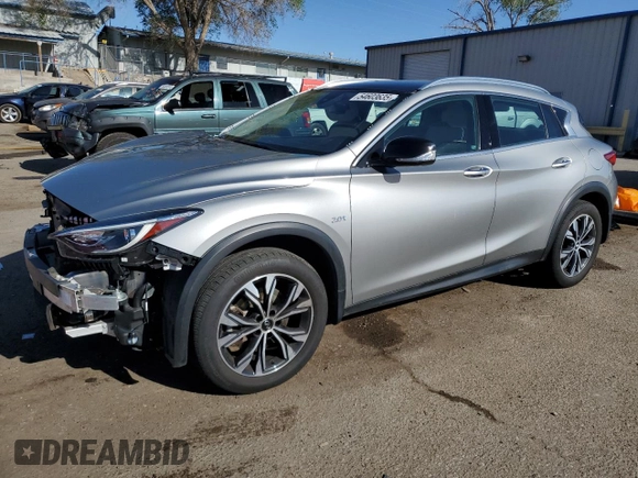 2019 Infiniti QX30 Luxe with VIN SJKCH5CR2KA011265, listed as a Copart auction lot 54603635 with 38,859 mi miles and Salvage title. Bid and sale history available at DreamBid. Image 1.