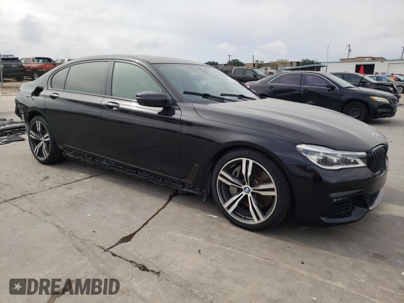 2019 BMW 7 Series 750i with VIN WBA7F0C58KGM24375, listed as a Copart auction lot 73192983 with 0 mi miles. Bid and sale history available at carsss.com. Image 4.