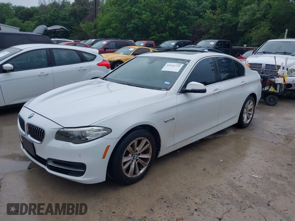 2014 BMW 5 Series 528i with VIN WBA5A5C5XED512045, listed as a IAAI auction lot 42152735 with 180,168 mi miles. Bid and sale history available at carsss.com. Image 2.