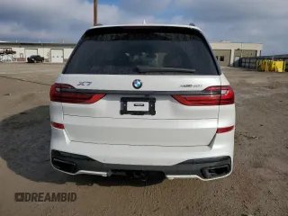 2022 BMW X7 xDrive40i with VIN 5UXCW2C03N9J24350, listed as a Copart auction lot 46865515 with 28,499 mi miles and Salvage Title. Bid and sale history available at carsss.com. Image 6.