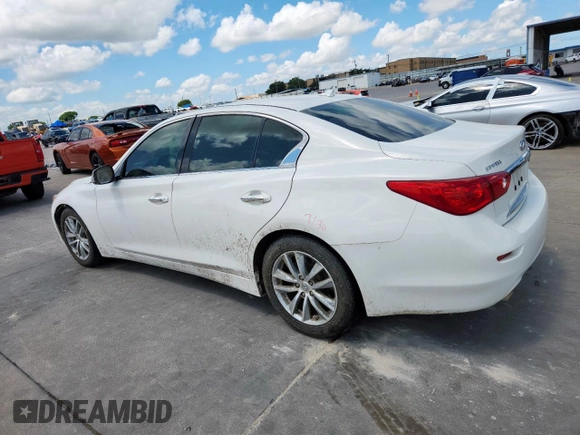 2015 Infiniti Q50 Premium with VIN JN1BV7APXFM337505, listed as a Copart auction lot 61900105 with 74,304 mi miles and Salvage title. Bid and sale history available at DreamBid. Image 2.