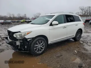 2013 Infiniti JX35 with VIN 5N1AL0MM4DC338283, listed as a Copart auction lot 48198345 with 89,928 mi miles and Salvage Title. Bid and sale history available at carsss.com. Image 1.