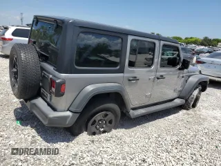 2019 Jeep Wrangler Unlimited Sport S with VIN 1C4HJXDG0KW509912, listed as a Copart auction lot 57597645 with Not provided miles and Salvage title. Bid and sale history available at DreamBid. Image 3.