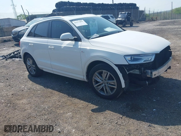 2018 Audi Q3 Premium with VIN WA1ECCFS3JR016577, listed as a IAAI auction lot 42177891 with 91,876 mi miles and . Bid and sale history available at DreamBid. Image 1.