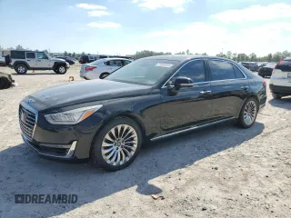 2018 Genesis G90 3.3T Premium with VIN KMHG34JAXJU041181, listed as a Copart auction lot 71397814 with 85,530 mi miles and Salvage Title. Bid and sale history available at carsss.com. Image 1.