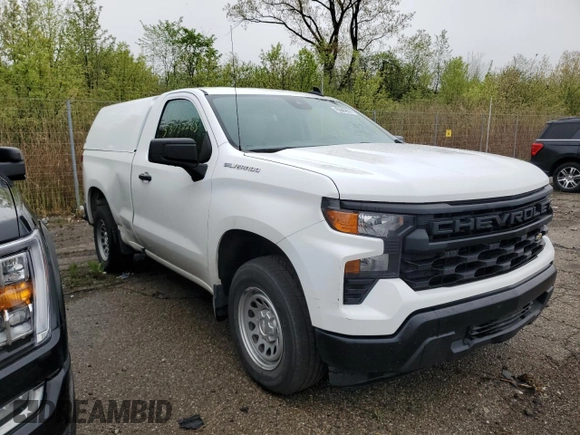 2023 Chevrolet Silverado 1500 Work Truck with VIN 3GCNAAEK0PG365237, listed as a Copart auction lot 53732265 with 184,207 mi miles and Clean Title. Bid and sale history available at DreamBid. Image 4.