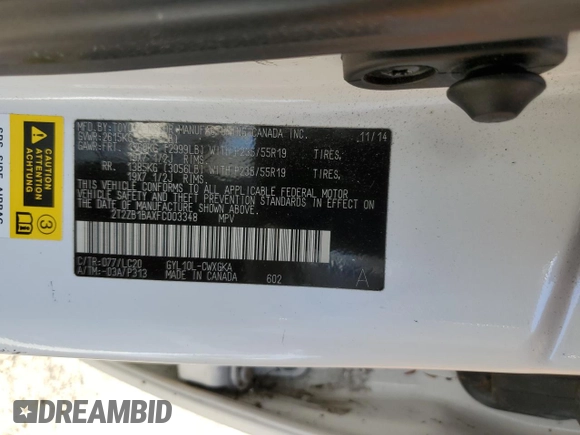 2015 Lexus RX 450h with VIN 2T2ZB1BAXFC003348, listed as a Copart auction lot 88293535 with 107,161 mi miles and Salvage Title. Bid and sale history available at DreamBid. Image 14.