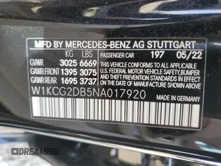 2022 Mercedes-Benz EQS 450+ z VIN W1KCG2DB5NA017920, wystawiony jako Copart lot #56680985 z przebiegiem 28 276 mil mil oraz Szkody całkowita. Historia ofert i sprzedaży dostępna na DreamBid. Obrazek 13.