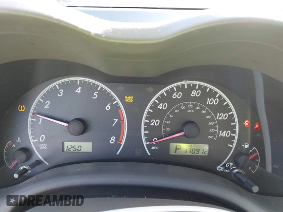 2009 Toyota Corolla with VIN 1NXBU40E09Z147694, listed as a IAAI auction lot 41741275 with 170,912 mi miles. Bid and sale history available at carsss.com. Image 7.