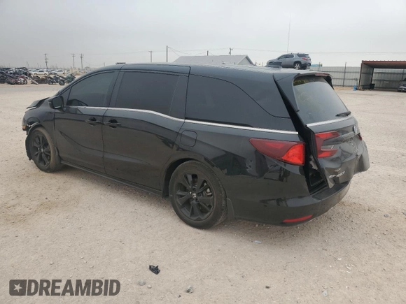 2024 Honda Odyssey Sport with VIN 5FNRL6H78RB046354, listed as a Copart auction lot 44734005 with 10,872 mi miles and Salvage Title. Bid and sale history available at DreamBid. Image 2.
