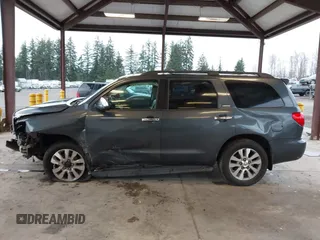 2008 Toyota Sequoia Limited with VIN 5TDBY68A58S010761, listed as a IAAI auction lot 41120472 with 126,270 mi miles and . Bid and sale history available at DreamBid. Image 14.