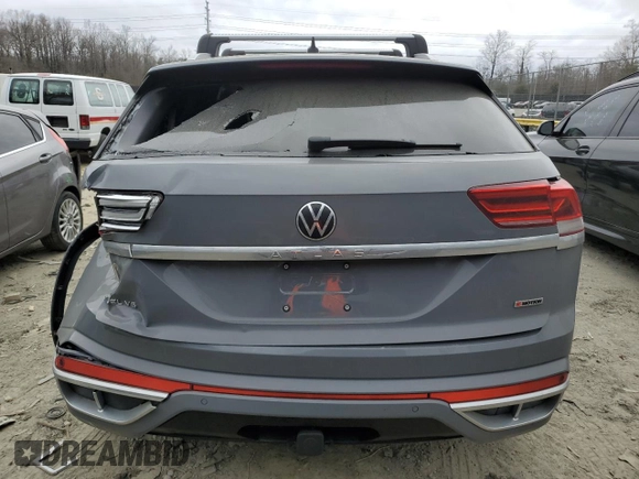 2021 Volkswagen Atlas SEL Premium R-Line with VIN 1V2FE2CA1MC222531, listed as a Copart auction lot 47781305 with 29,002 mi miles and Salvage title. Bid and sale history available at DreamBid. Image 6.