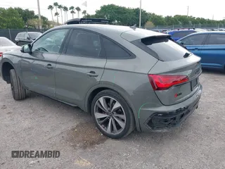 2023 Audi SQ5 Sportback Premium Plus with VIN WA124AFY7P2070703, listed as a IAAI auction lot 40912148 with 19,414 mi miles and . Bid and sale history available at DreamBid. Image 3.