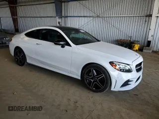 2020 Mercedes-Benz C 300 with VIN W1KWJ8DB2LF985202, listed as a Copart auction lot 53155975 with 48,895 mi miles and Salvage Title. Bid and sale history available at DreamBid. Image 4.