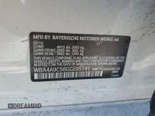 2016 BMW 4 Series 428i z VIN WBA4A9C56GG695741, wystawiony jako Copart lot #59019255 z przebiegiem 99 566 mil mil oraz Czysty tytuł • Clean title. Historia ofert i sprzedaży dostępna na DreamBid. Obrazek 12.