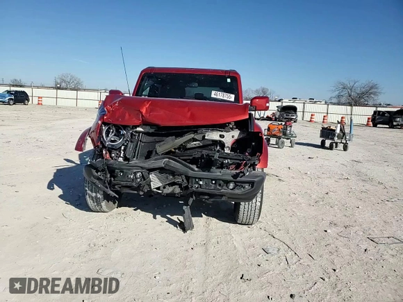 2023 Ford Bronco with VIN 1FMEE5BP2PLB61761, listed as a Copart auction lot 46178755 with 17,180 mi miles and Salvage Title. Bid and sale history available at DreamBid. Image 12.