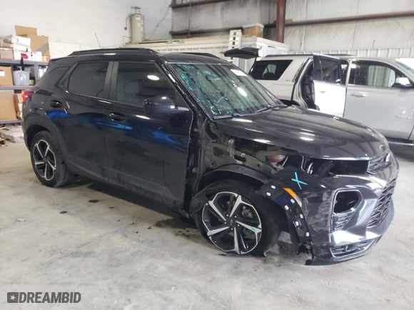 2021 Chevrolet TrailBlazer RS with VIN KL79MTSL6MB070386, listed as a Copart auction lot 44996715 with 75,942 mi miles and Salvage Title. Bid and sale history available at carsss.com. Image 4.