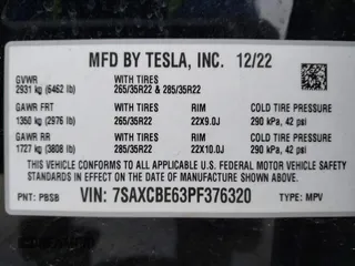 2023 Tesla Model X Plaid with VIN 7SAXCBE63PF376320, listed as a IAAI auction lot 40954738 with Not Provided miles and . Bid and sale history available at DreamBid. Image 9.