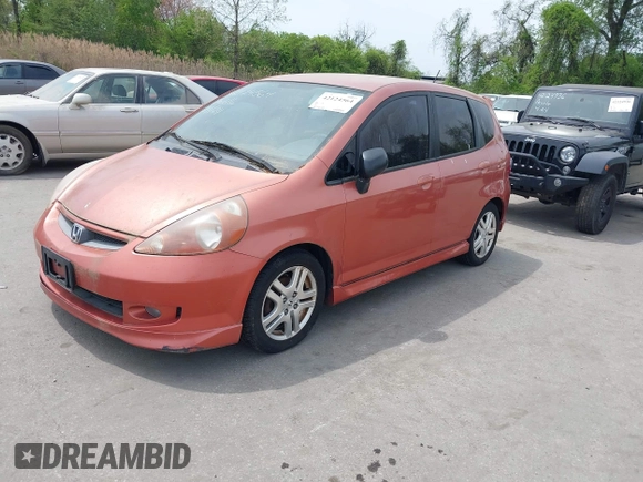 2007 Honda Fit Sport with VIN JHMGD38687S025450, listed as a IAAI auction lot 42124564 with 207,838 mi miles. Bid and sale history available at carsss.com. Image 2.