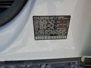2021 Volkswagen Atlas S with VIN 1V2GC2CA9MC236476, listed as a Copart auction lot 60403814 with 53,312 mi miles and Salvage title. Bid and sale history available at DreamBid. Image 13.