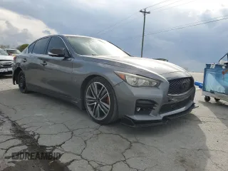 2014 Infiniti Q50 Premium with VIN JN1BV7AP7EM683087, listed as a Copart auction lot 52644335 with 189,344 mi miles and Salvage Title. Bid and sale history available at carsss.com. Image 4.