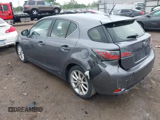 2012 Lexus CT 200h with VIN JTHKD5BH5C2122244, listed as a IAAI auction lot 42499720 with 180,789 mi miles and . Bid and sale history available at DreamBid. Image 3.