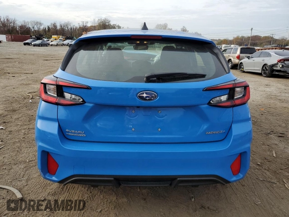 2024 Subaru Impreza Sport with VIN JF1GUAFC9R8234443, listed as a Copart auction lot 81351194 with 7,694 mi miles and Salvage Title. Bid and sale history available at carsss.com. Image 6.