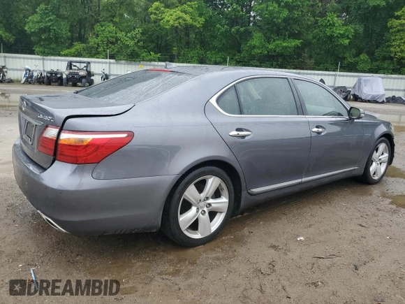 2012 Lexus LS 460 L with VIN JTHGL5EF1C5045907, listed as a Copart auction lot 54168465 with 55,688 mi miles and Salvage title. Bid and sale history available at DreamBid. Image 3.