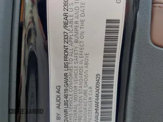 2019 Audi A4 Premium Plus z VIN WAUHMAF44KA009429, wystawiony jako Copart lot #73296584 z przebiegiem 86 217 mil mil oraz Nie do naprawy • Non repairable. Historia ofert i sprzedaży dostępna na DreamBid. Obrazek 13.