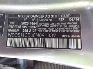 2014 Mercedes-Benz CLA-Class CLA 250 with VIN WDDSJ4GB0EN091839, listed as a IAAI auction lot 41827333 with 147,407 mi miles. Bid and sale history available at carsss.com. Image 9.