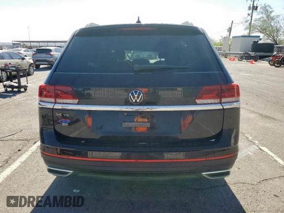 2021 Volkswagen Atlas SE with VIN 1V2WR2CA8MC587681, listed as a Copart auction lot 57714075 with 68,306 mi miles and Salvage title. Bid and sale history available at DreamBid. Image 6.