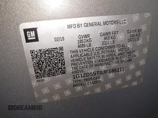 2018 Chevrolet Malibu LT z VIN 1G1ZD5ST0JF185111, wystawiony jako IAAI lot #41910563 z przebiegiem 84 784 mil mil oraz . Historia ofert i sprzedaży dostępna na DreamBid. Obrazek 9.