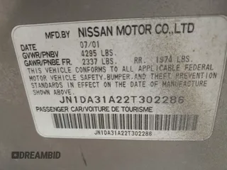 2002 Nissan Maxima GLE z VIN JN1DA31A22T302286, wystawiony jako IAAI lot #41929154 z przebiegiem 249 531 mil mil oraz . Historia ofert i sprzedaży dostępna na DreamBid. Obrazek 9.