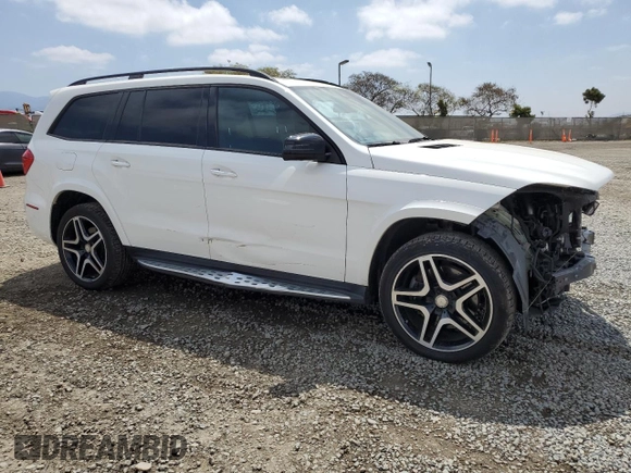 2017 Mercedes-Benz GLS 550 with VIN 4JGDF7DE8HA882714, listed as a Copart auction lot 54639624 with 49,890 mi miles and Salvage Title. Bid and sale history available at DreamBid. Image 4.