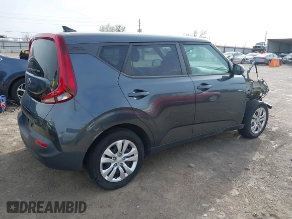 2020 Kia Soul LX with VIN KNDJ23AUXL7083367, listed as a IAAI auction lot 41805794 with 74,582 mi miles. Bid and sale history available at carsss.com. Image 4.
