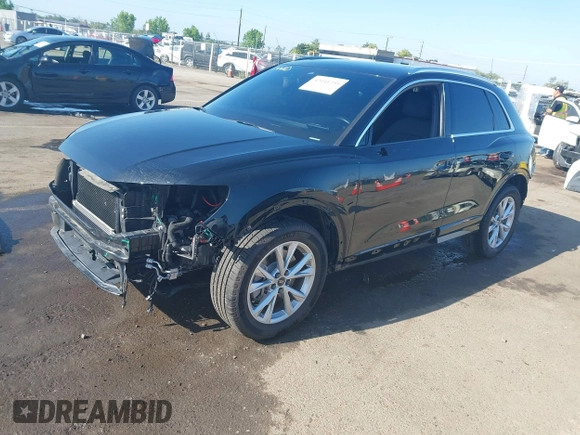 2022 Audi Q3 S line Premium with VIN WA1DECF32N1022633, listed as a IAAI auction lot 42141243 with 41,599 mi miles and . Bid and sale history available at DreamBid. Image 2.