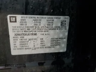 2018 Chevrolet Equinox LT with VIN 2GNAXTEX6J6196985, listed as a Copart auction lot 47667415 with 96,367 mi miles and Salvage Title. Bid and sale history available at carsss.com. Image 13.