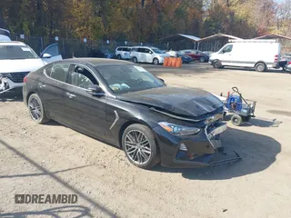 2019 Genesis G70 2.0T Advanced with VIN KMTG34LA5KU044008, listed as a IAAI auction lot 40764045 with 55,659 mi miles. Bid and sale history available at carsss.com. Image 1.