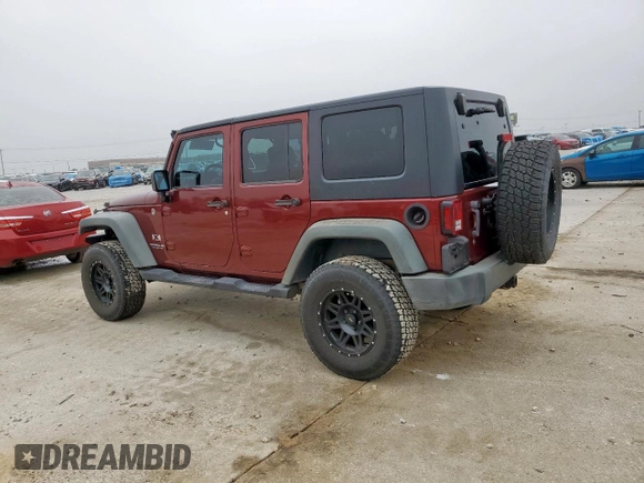 2008 Jeep Wrangler Unlimited X with VIN 1J4GA39158L569665, listed as a Copart auction lot 55475135 with 91,696 mi miles and Clean Title. Bid and sale history available at DreamBid. Image 2.