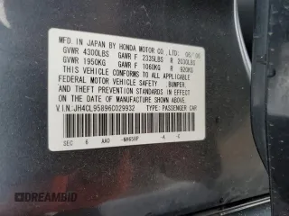 2006 Acura TSX with VIN JH4CL95896C029932, listed as a Copart auction lot 82431044 with 194,509 mi miles and Salvage title. Bid and sale history available at DreamBid. Image 12.