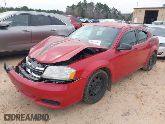 2014 Dodge Avenger SE with VIN 1C3CDZAG4EN184505, listed as a IAAI auction lot 41763547 with 152,259 mi miles. Bid and sale history available at carsss.com. Image 2.