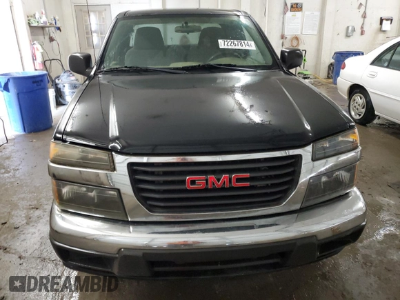 2005 GMC Canyon SLE Z85 with VIN 1GTCS196758223049, listed as a Copart auction lot 72267814 with 356,966 mi miles and Salvage Title. Bid and sale history available at carsss.com. Image 5.